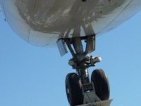  Die Vorderräder der Boing